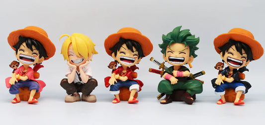 Straw Hats Trio Figurines